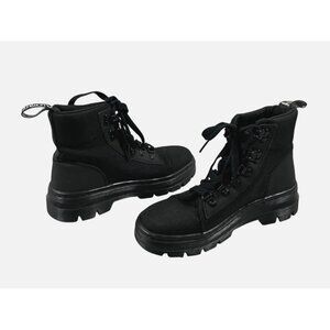 Dr. Marte- Woman’s Black Canvas High Top Boots - Size 5